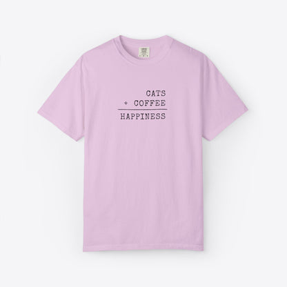Cats + Coffee = Happiness T-Shirt