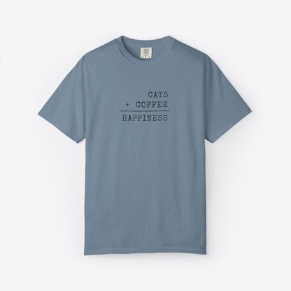 Cats + Coffee = Happiness T-Shirt