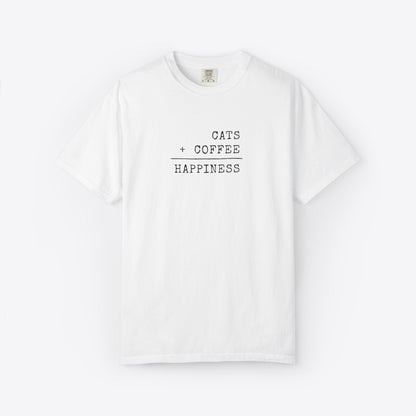 Cats + Coffee = Happiness T-Shirt