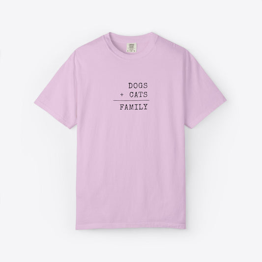 Dogs + Cats = Family T-Shirt