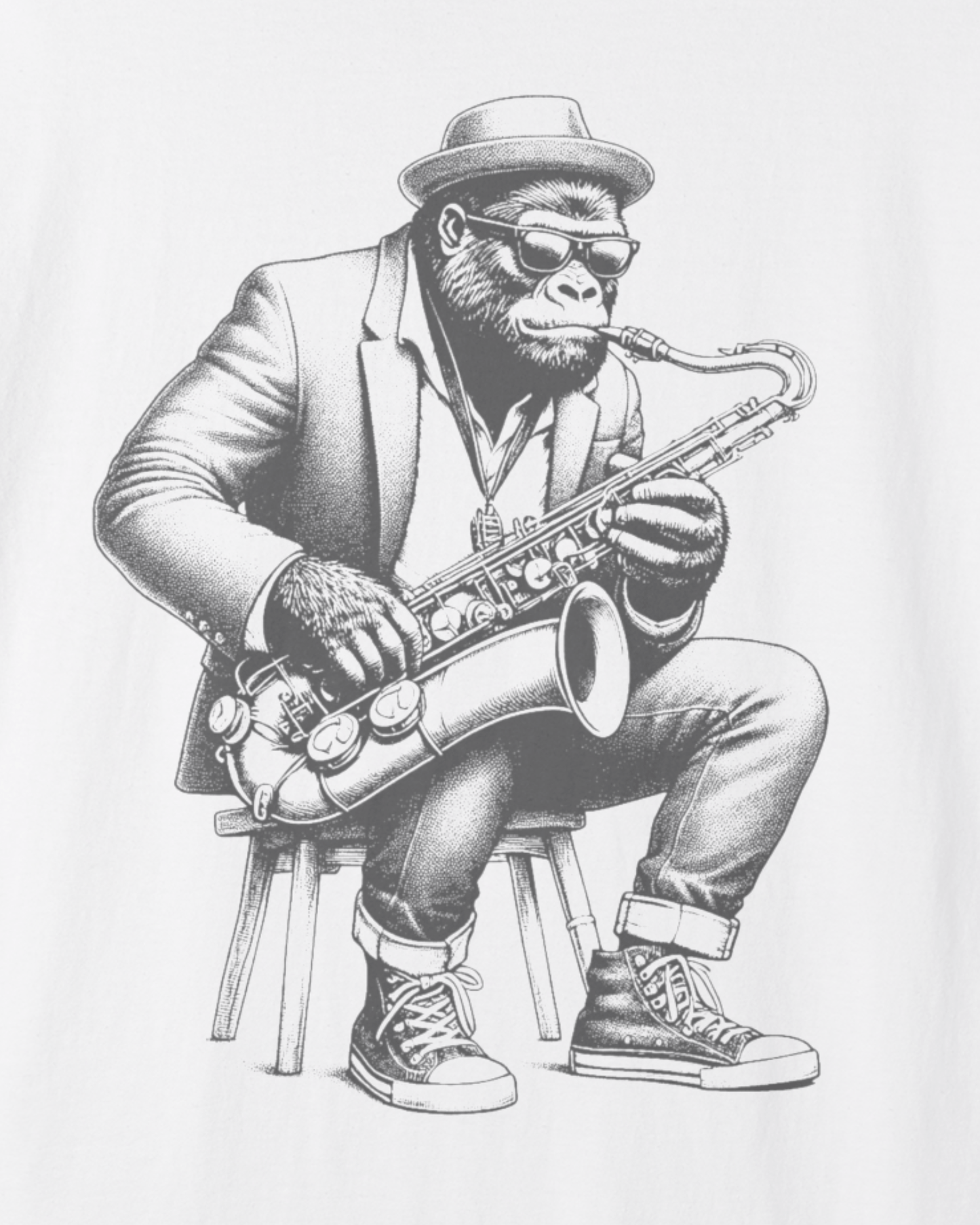 Saxophonist Gorilla T-Shirt