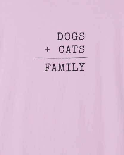 Dogs + Cats = Family T-Shirt