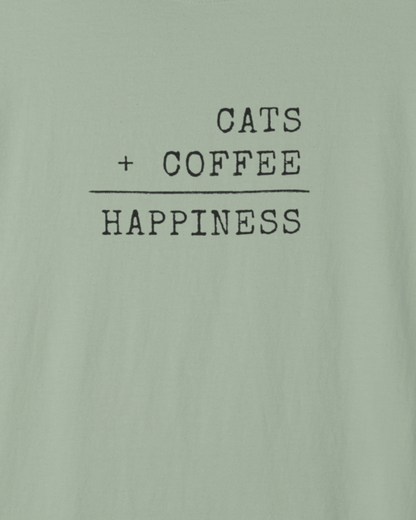 Cats + Coffee = Happiness T-Shirt