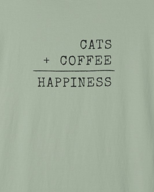 Cats + Coffee = Happiness T-Shirt